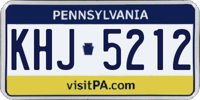 PA license plate KHJ5212
