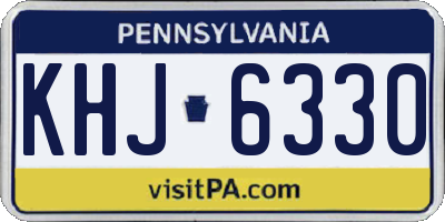 PA license plate KHJ6330