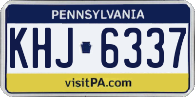 PA license plate KHJ6337