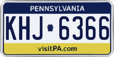 PA license plate KHJ6366