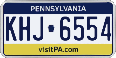 PA license plate KHJ6554