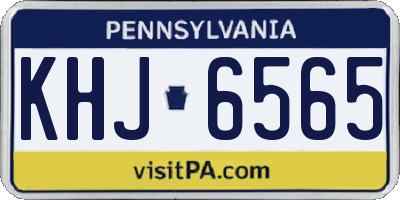 PA license plate KHJ6565
