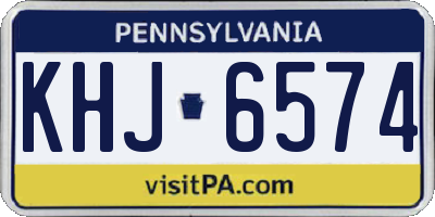 PA license plate KHJ6574