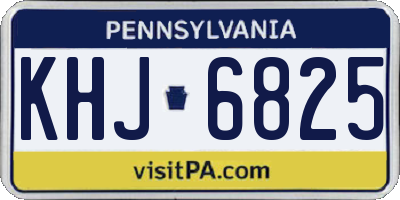 PA license plate KHJ6825