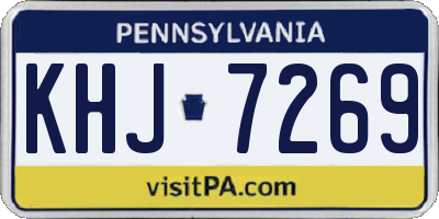 PA license plate KHJ7269