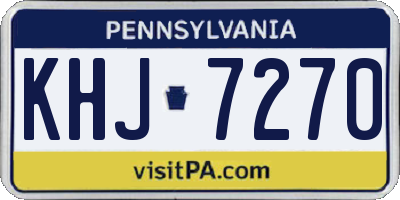 PA license plate KHJ7270