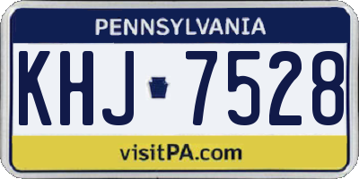 PA license plate KHJ7528
