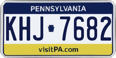 PA license plate KHJ7682