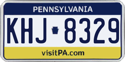 PA license plate KHJ8329