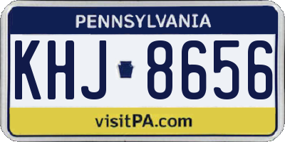 PA license plate KHJ8656