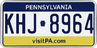 PA license plate KHJ8964