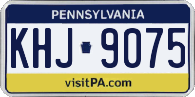 PA license plate KHJ9075