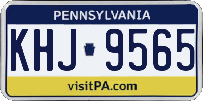 PA license plate KHJ9565