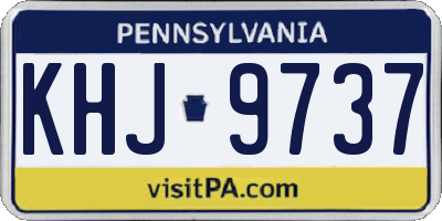 PA license plate KHJ9737