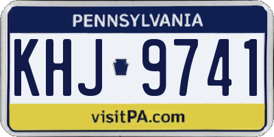PA license plate KHJ9741