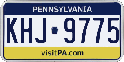 PA license plate KHJ9775