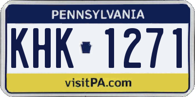 PA license plate KHK1271