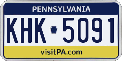 PA license plate KHK5091
