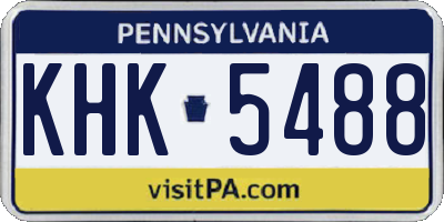 PA license plate KHK5488