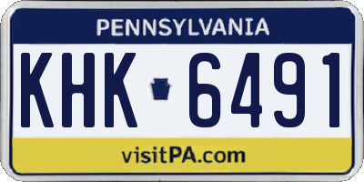 PA license plate KHK6491