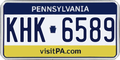 PA license plate KHK6589