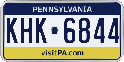 PA license plate KHK6844