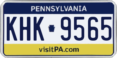 PA license plate KHK9565