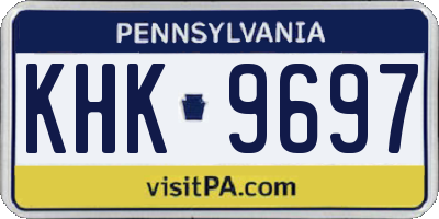 PA license plate KHK9697