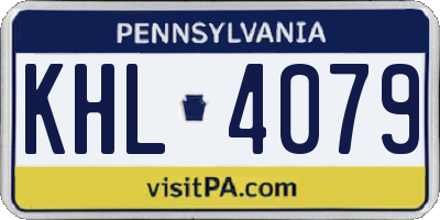 PA license plate KHL4079