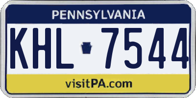 PA license plate KHL7544