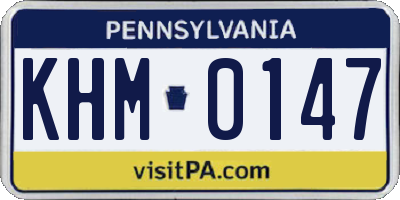 PA license plate KHM0147