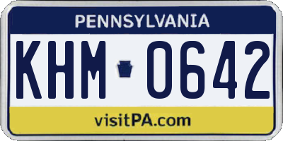 PA license plate KHM0642