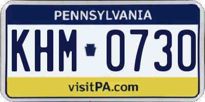 PA license plate KHM0730