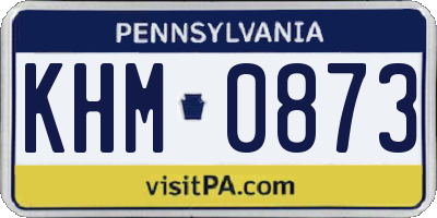 PA license plate KHM0873
