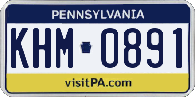 PA license plate KHM0891