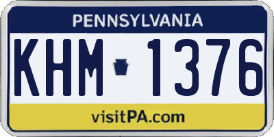 PA license plate KHM1376
