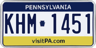 PA license plate KHM1451