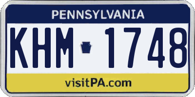 PA license plate KHM1748