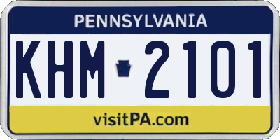 PA license plate KHM2101