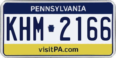 PA license plate KHM2166