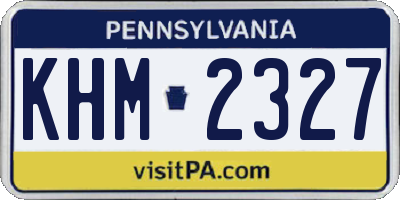 PA license plate KHM2327