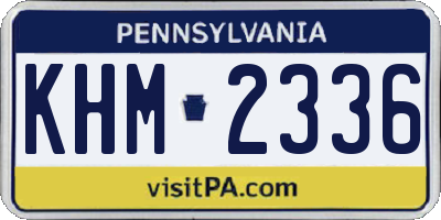 PA license plate KHM2336
