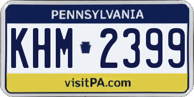 PA license plate KHM2399