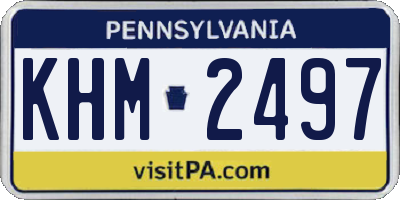 PA license plate KHM2497