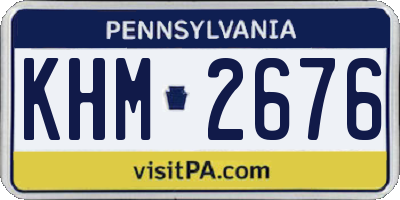 PA license plate KHM2676