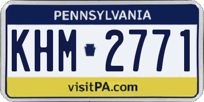 PA license plate KHM2771