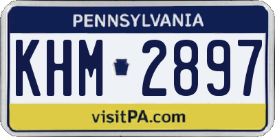 PA license plate KHM2897