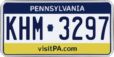 PA license plate KHM3297