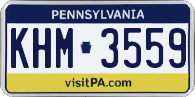 PA license plate KHM3559