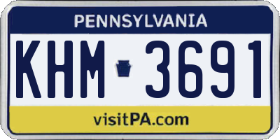 PA license plate KHM3691